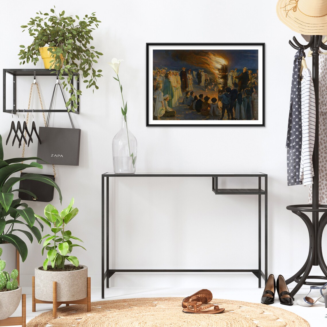 Kroyer Midsummer Bonfire on Skagen Beach, Art Print - Image 2
