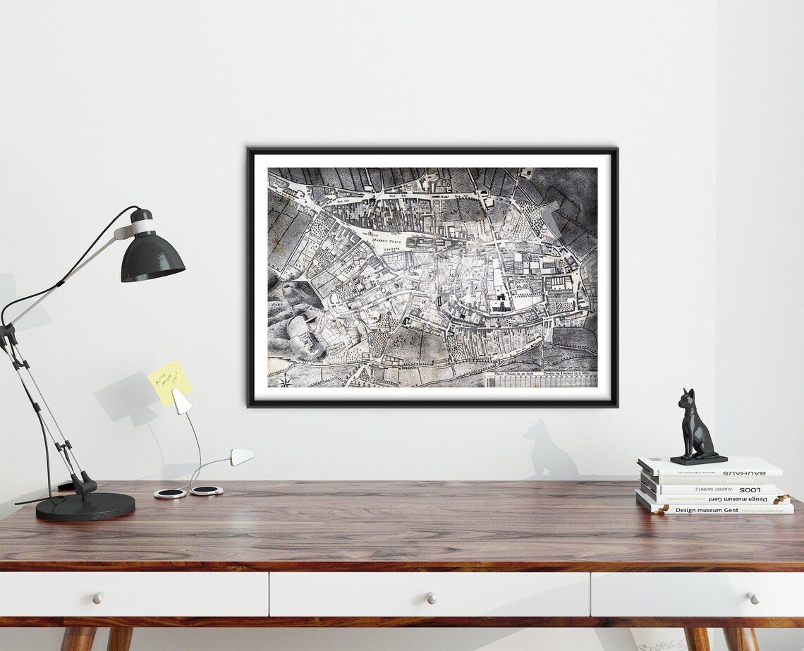 Historic Map Of Nottingham England, 1744 Reprint - Image 4