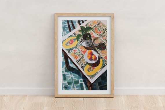 Tea Time Kitchen Poster, Cafe Decor