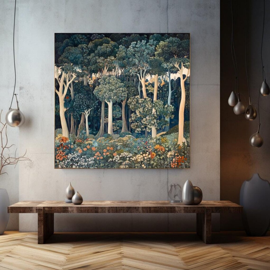 William Morris Forest Art Print, Vintage Nature