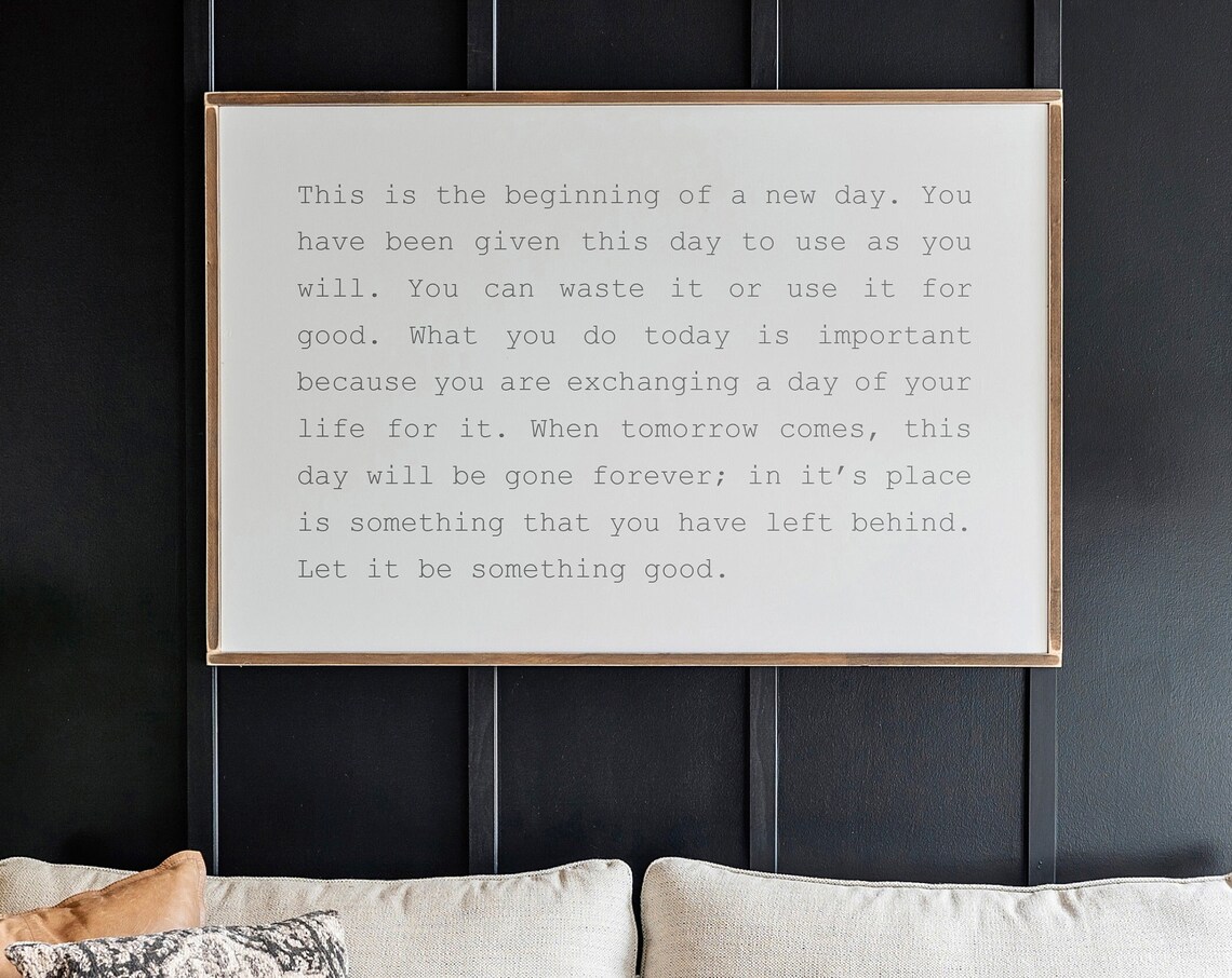 Beginning Of A New Day Inspirational Wall Art Print
