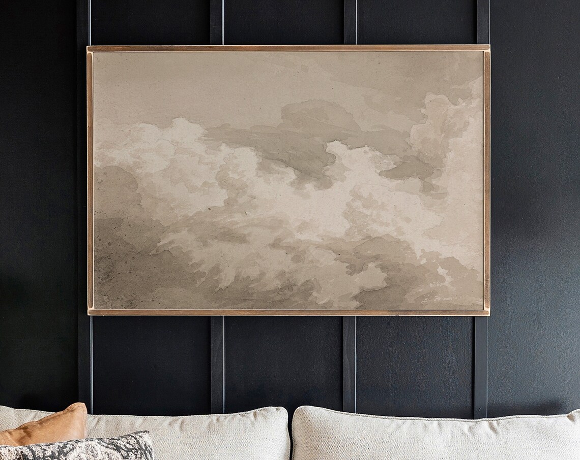 Neutral Cloudy Sky Scripture Wall Art, Vintage Poster - Image 3