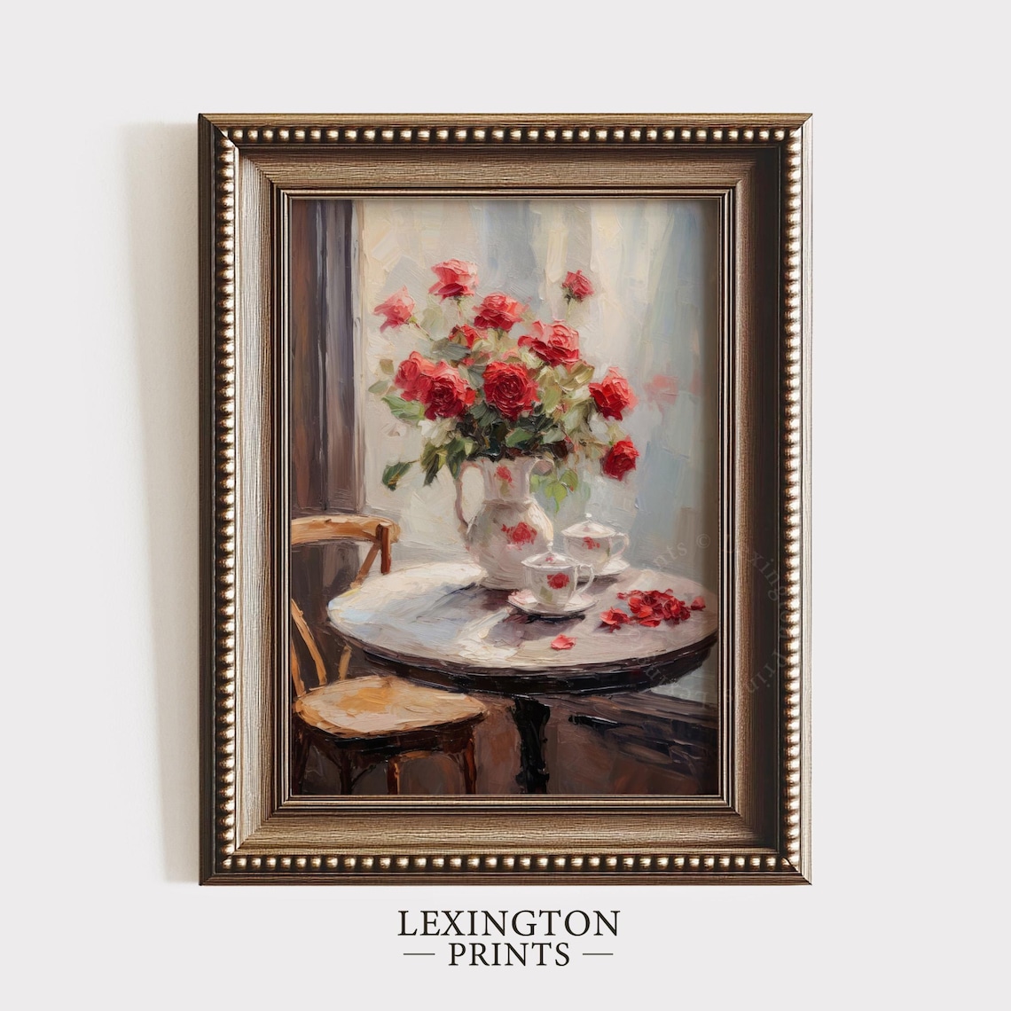 Red Roses Art Print, Valentine Wall Decor - Image 5