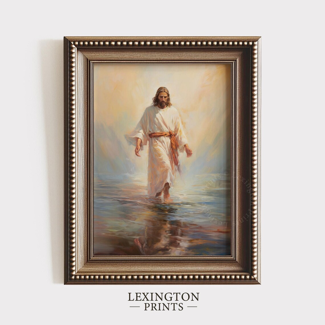 Jesus Christ Walking on Water Peaceful Light Inspirational Faith Poster - Image 6