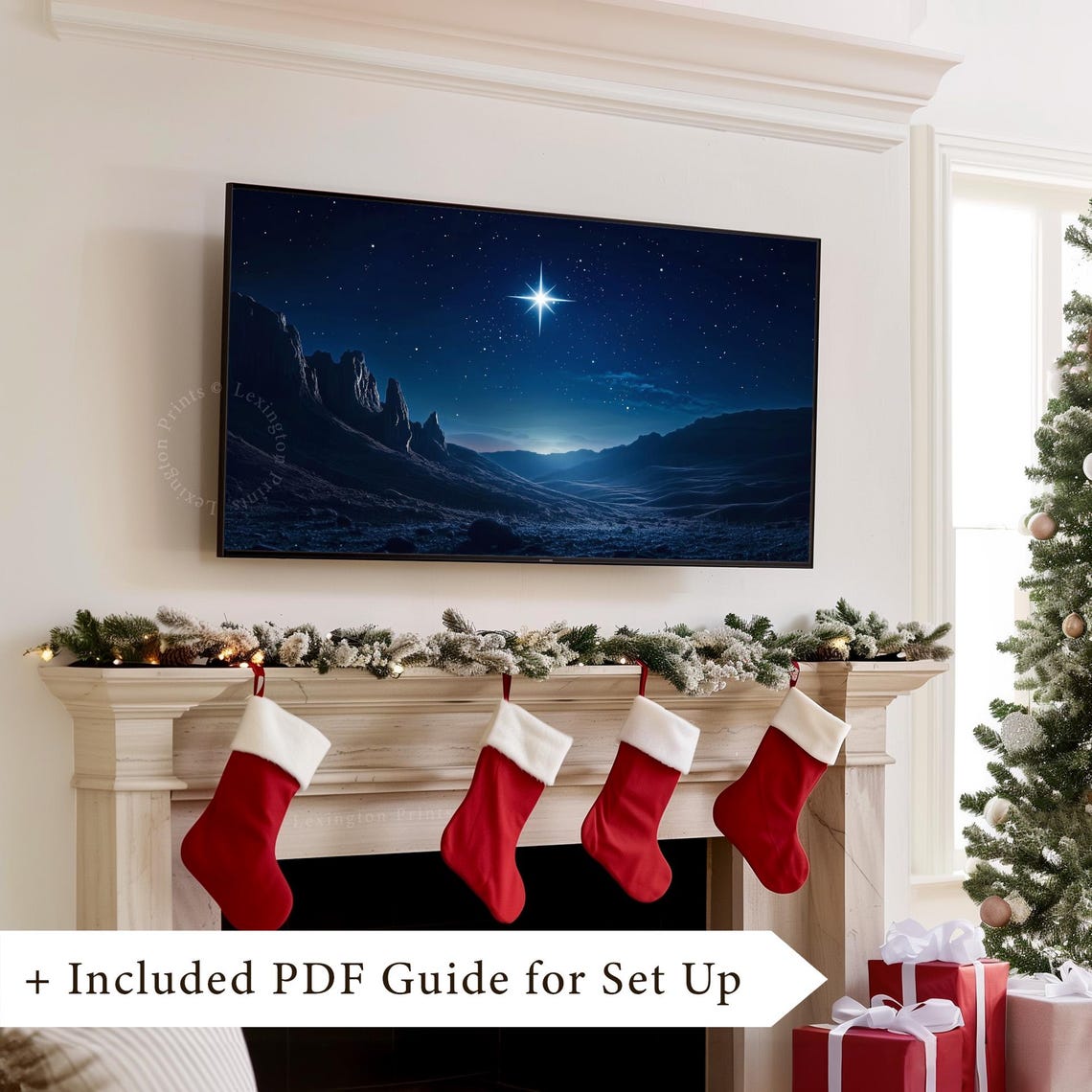 Christmas Star Tv Art Frame Tv Art Christmas Tv Art Nativity Star Tv Art Winter Holiday Decor Christian Tv Art Seasonal Art 938 - Image 8