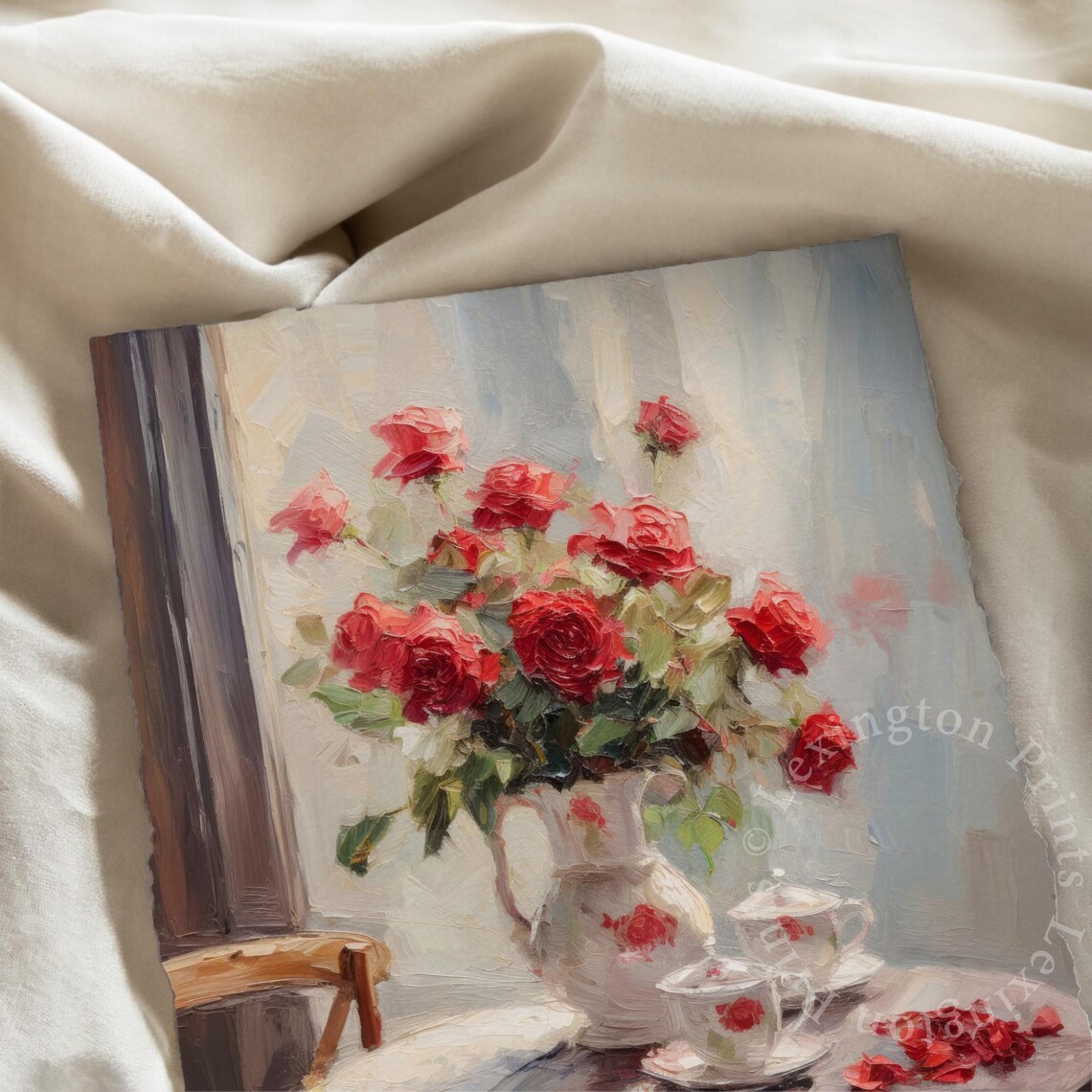 Red Roses Art Print, Valentine Wall Decor - Image 7