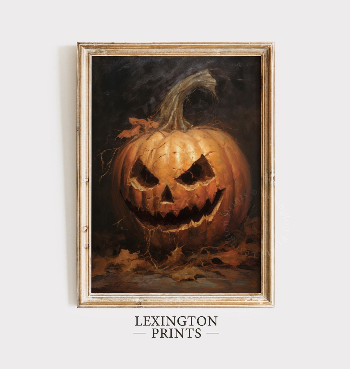 Menacing Carved Jack O Lantern Close Up Dark Halloween Poster - Image 4
