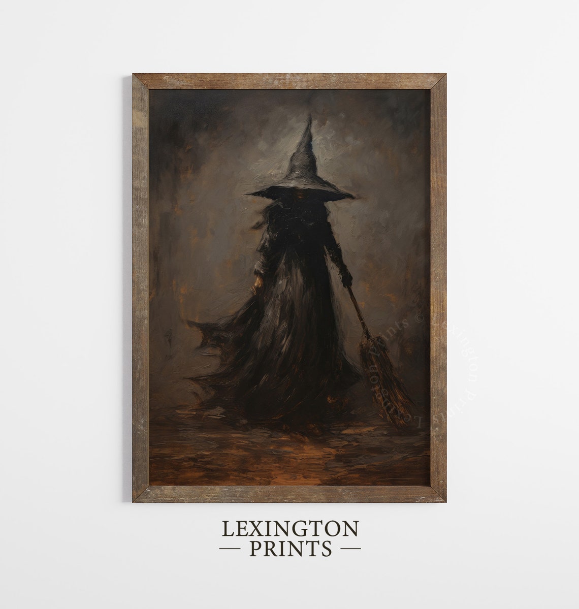 Dark Moody Witch Halloween Gothic Portrait Candlelight Vintage Poster - Image 5