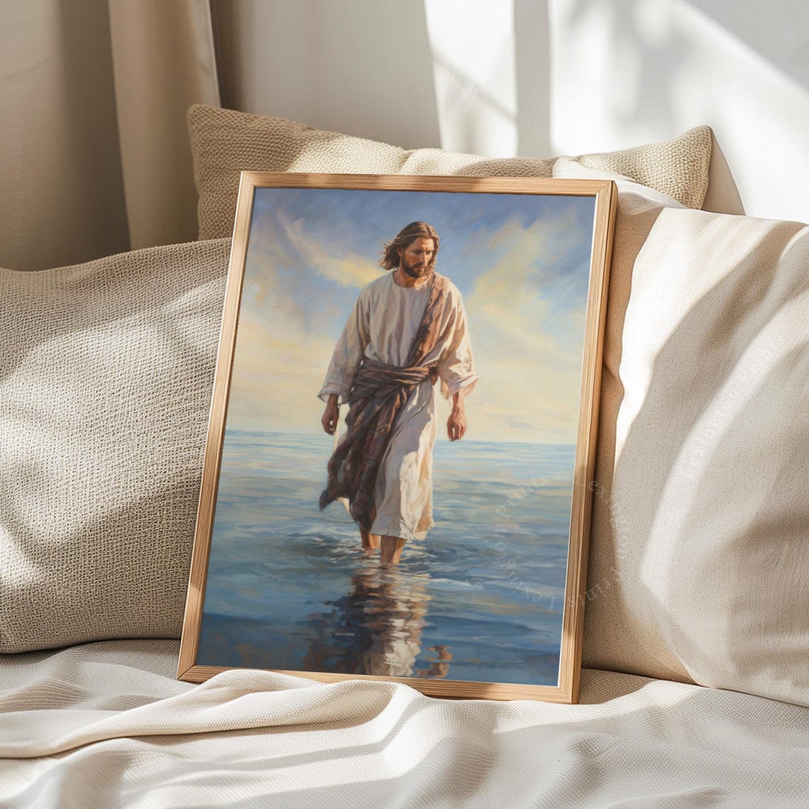 Jesus Walking On Water Christian Wall Art Christian Jesus Art Art Christian Print Oil Painting Christian Painting Gift Bible 400 - Image 8