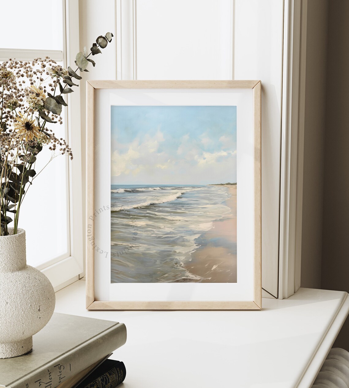 Summer Beach Waves Vintage Coastal Ocean Seaside Painting Poster - Image 5