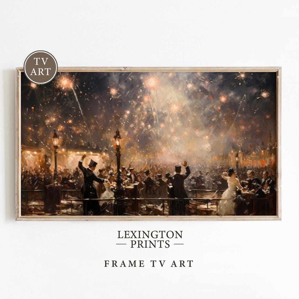 New Year Party Tv Art New Year Frame Tv Art Fireworks Tv Art Frame New Year Holiday Decor Vintage New Years Eve Art Tv 536
