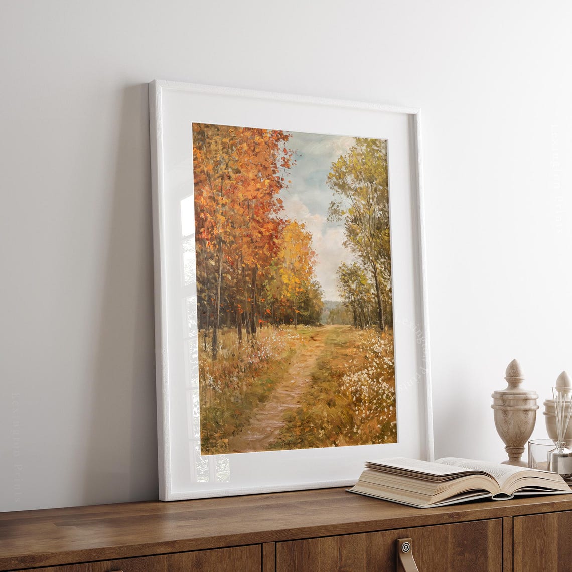 Autumn Forest Path Golden Fall Foliage Trail Landscape Poster - Image 8