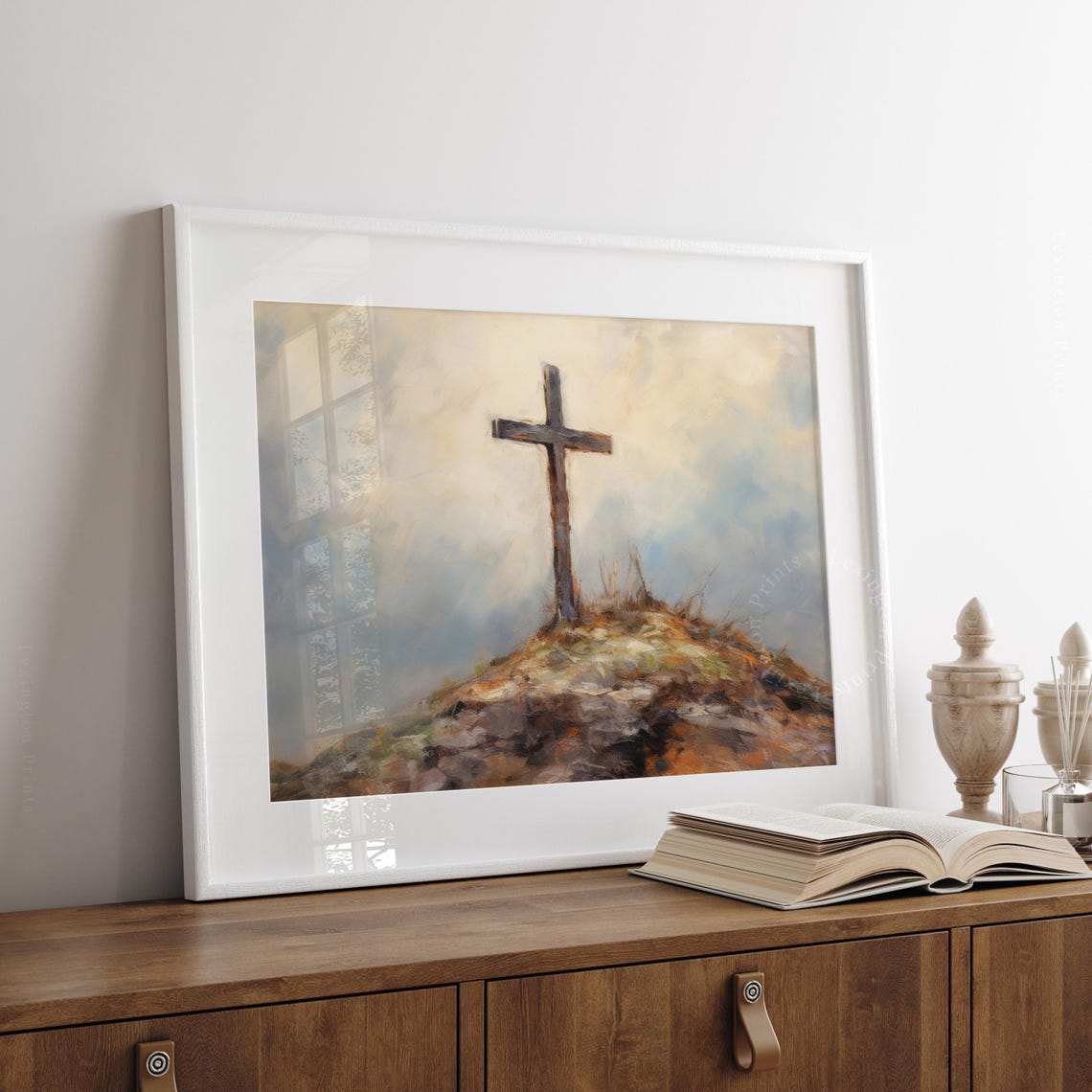 Rustic Christian Wall Art Christian Cross Art Art Christian Print Oil Painting Religious Art Christian Painting Jesus Art 381 - Image 6