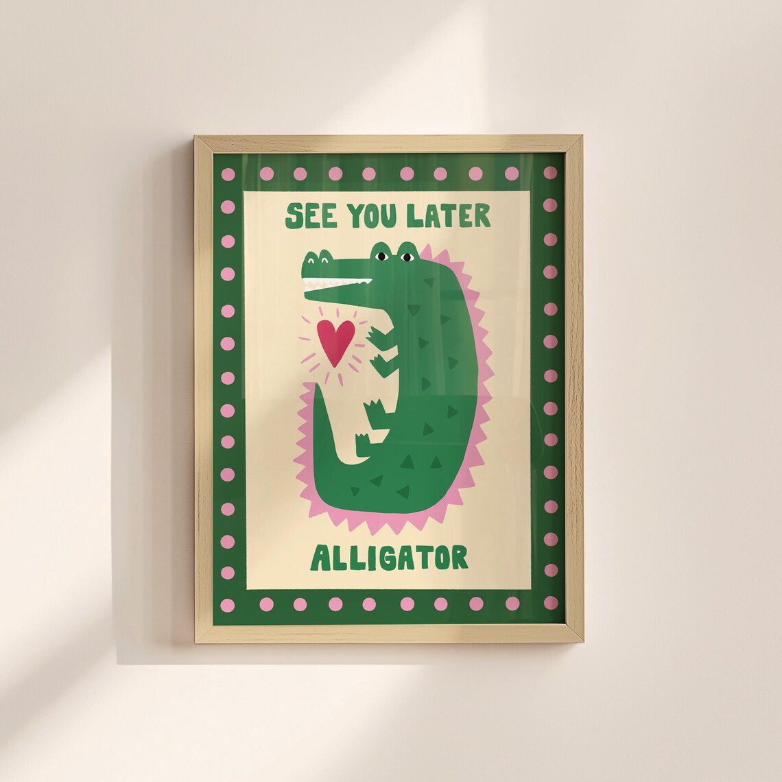 See You Later Alligator Kids Room Animal Art Print