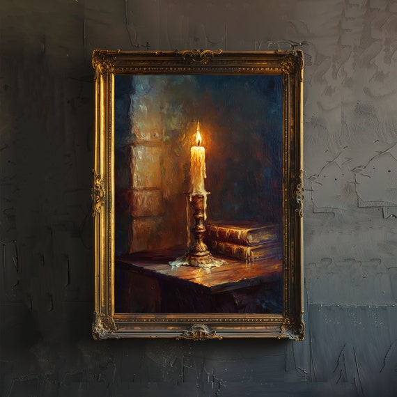 Candle Dark Academia Gothic Decor Art Print