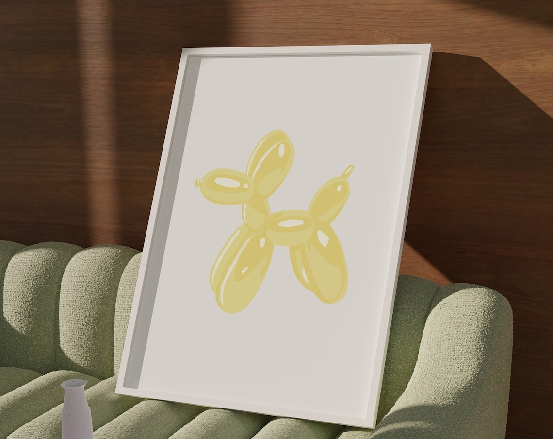 Yellow Wall Art, Preppy College Dorm Poster