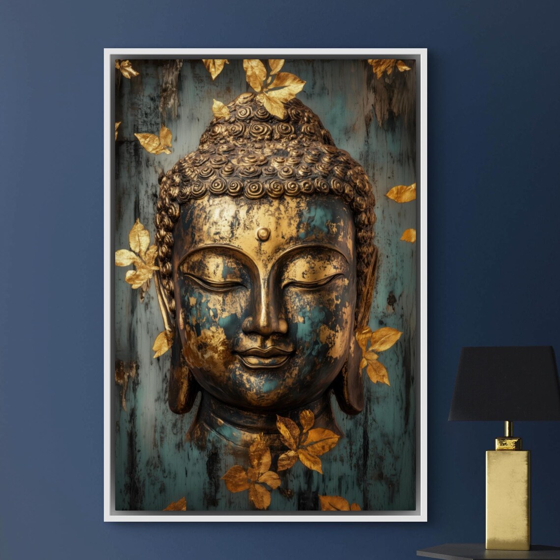 Gold Buddha Autumn Art Print for Yoga Meditation Studio - Image 5