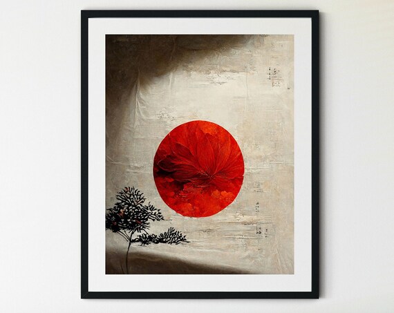 Vintage Japanese Art, Abstract Wall Art Print