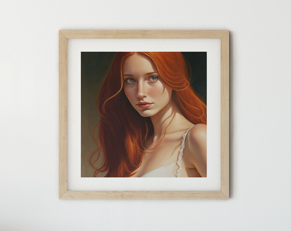 Vintage Woman Portrait Art Print, Lady Portrait