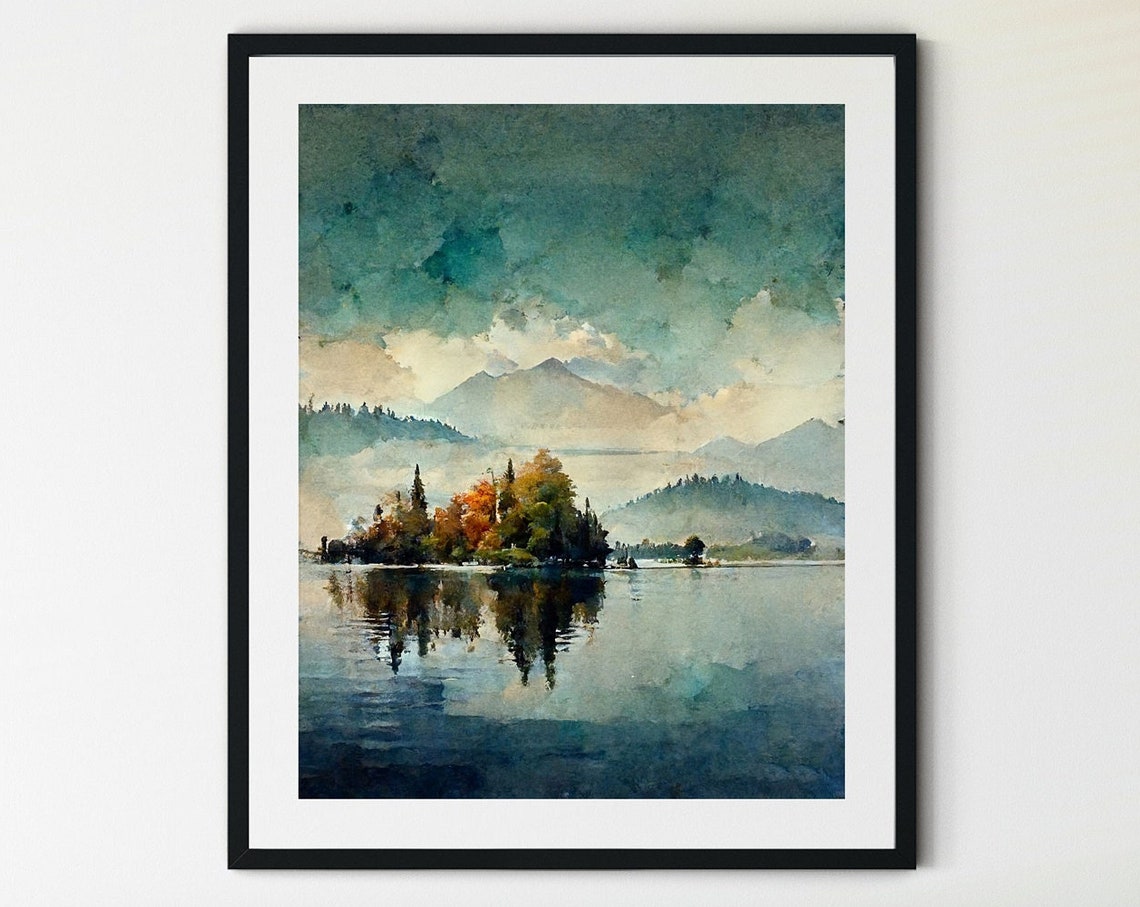 Lake House Wall Art Lake House Decor Lake House Art Lake Life Wall Art Lakehouse Wall Art Lake House Painting Neutral Lake Picture