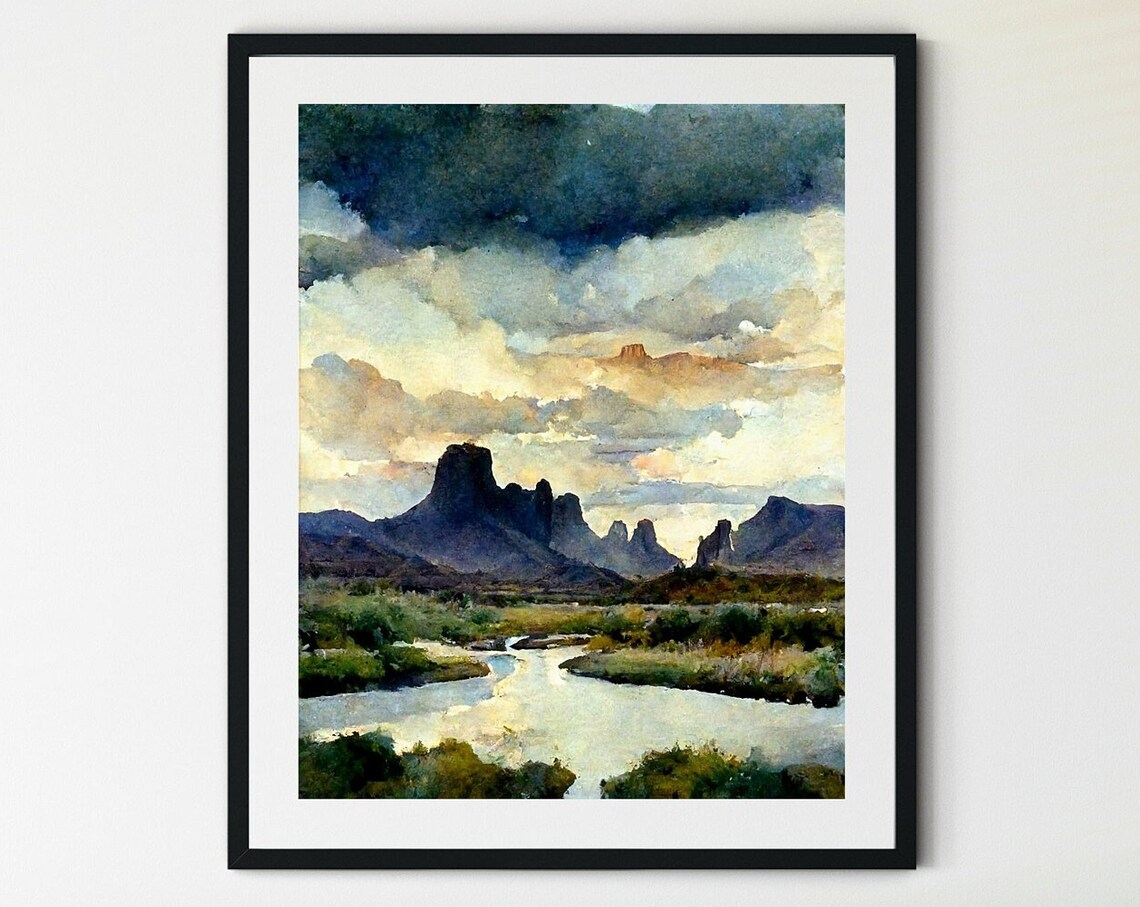 Big Bend National Park, West Texas Desert Art Print