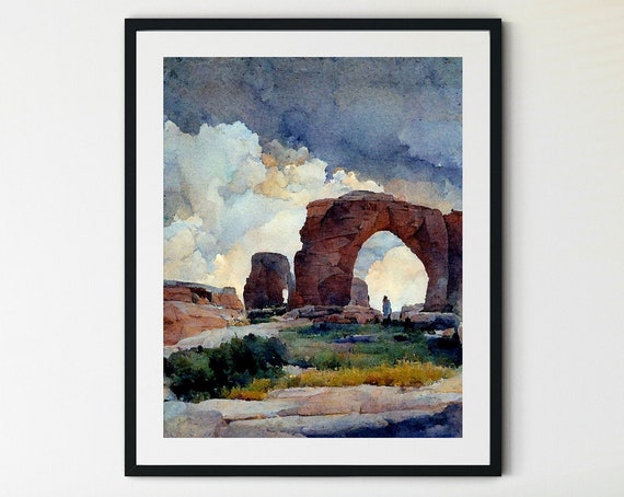 Arches National Park Print Arches National Park Utah Arches National Park Arches Park Print Southern Utah Print Dessert Art Hiker Gift