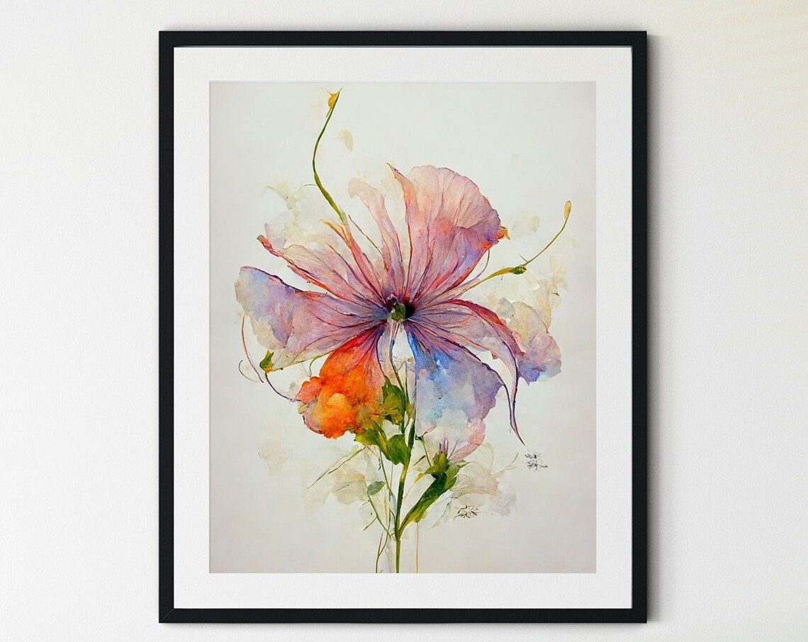 Wildflowers Botanical Home Decor Art Print