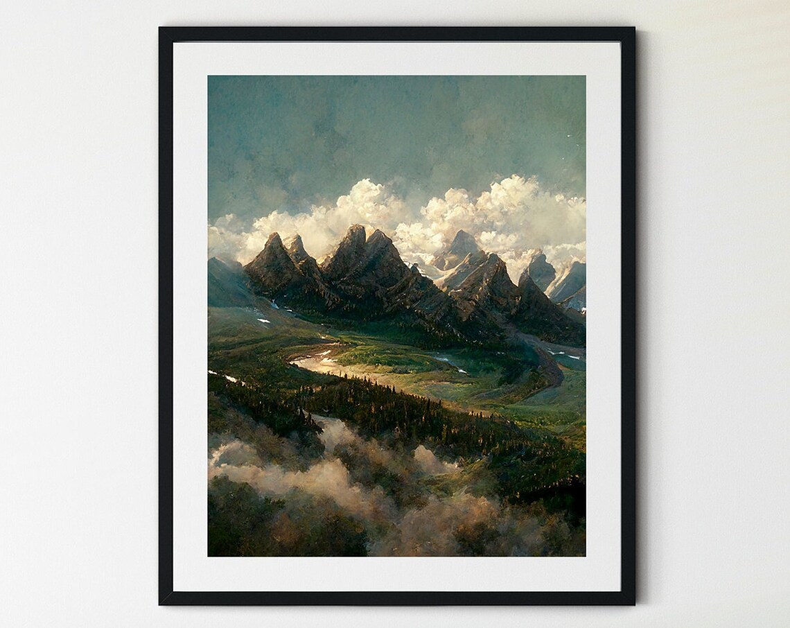 Rocky Mountain Print, Canadian Rockies Art Print