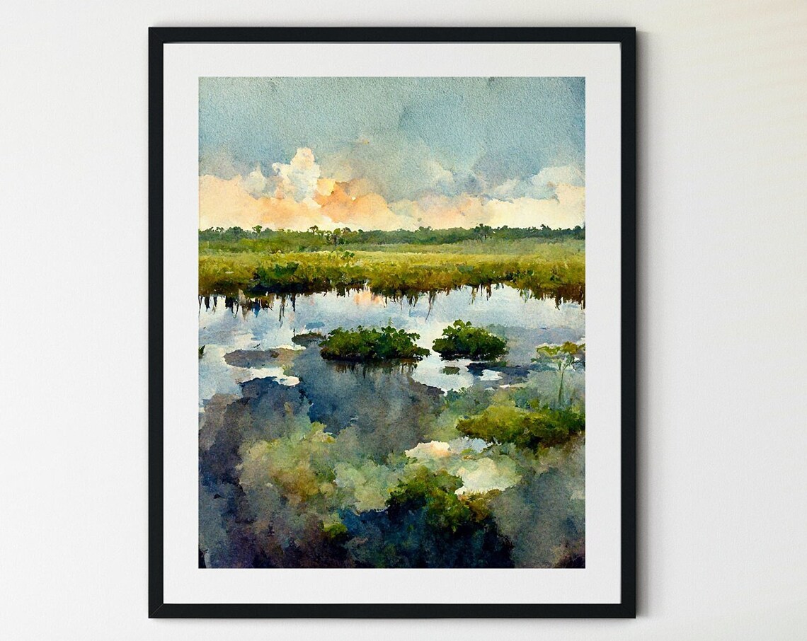 Everglades National Park Vintage Travel Poster