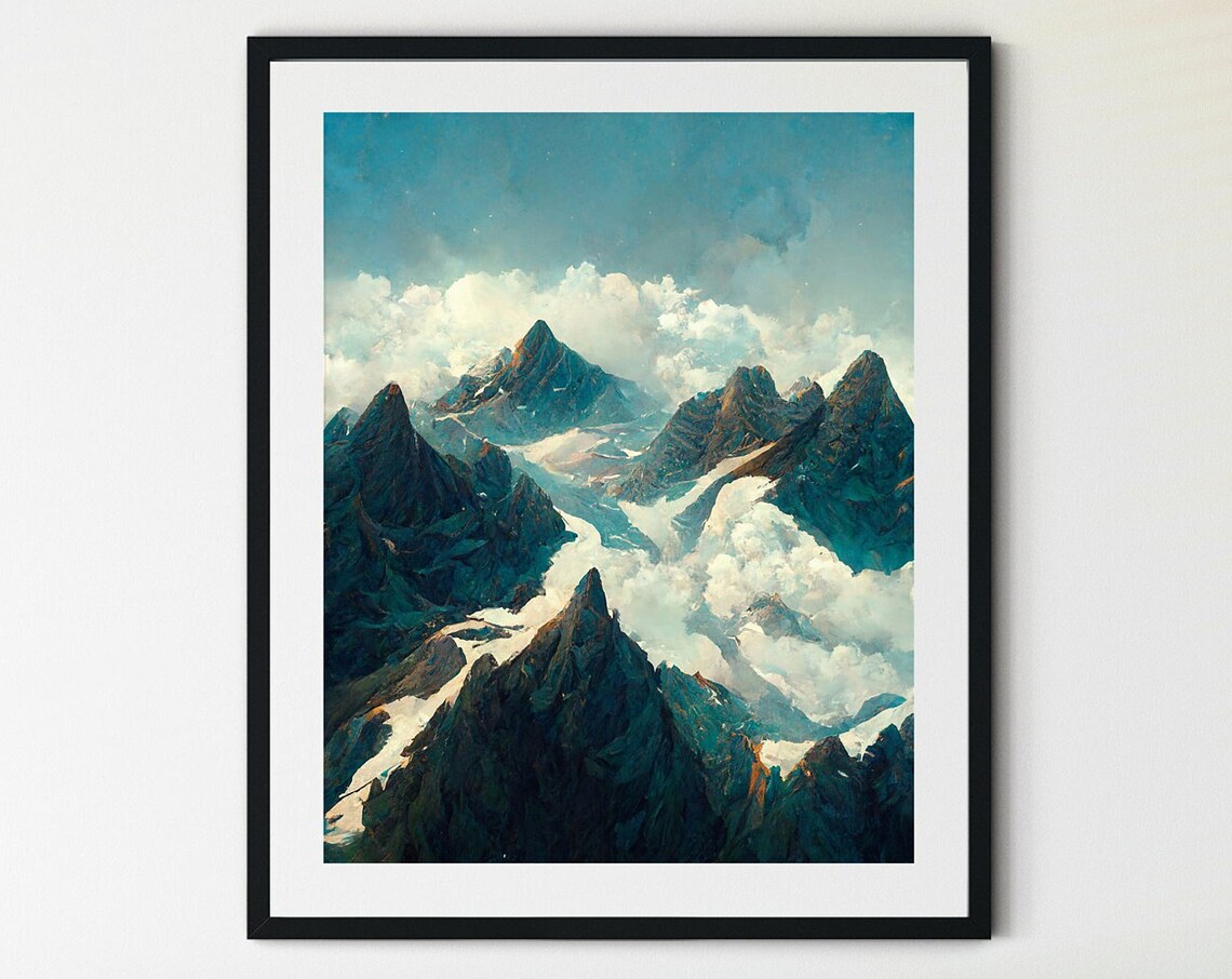 Rocky Mountain Print, Canadian Rockies Wall Art