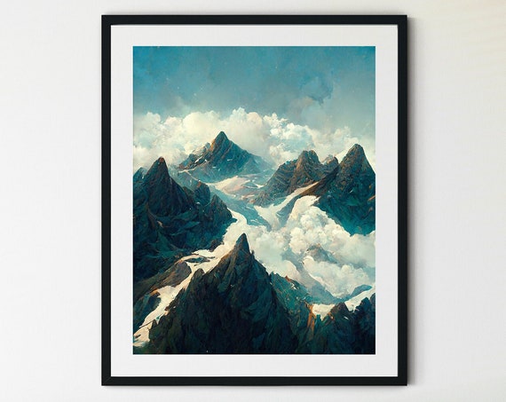 Rocky Mountain Print, Canadian Rockies Wall Art