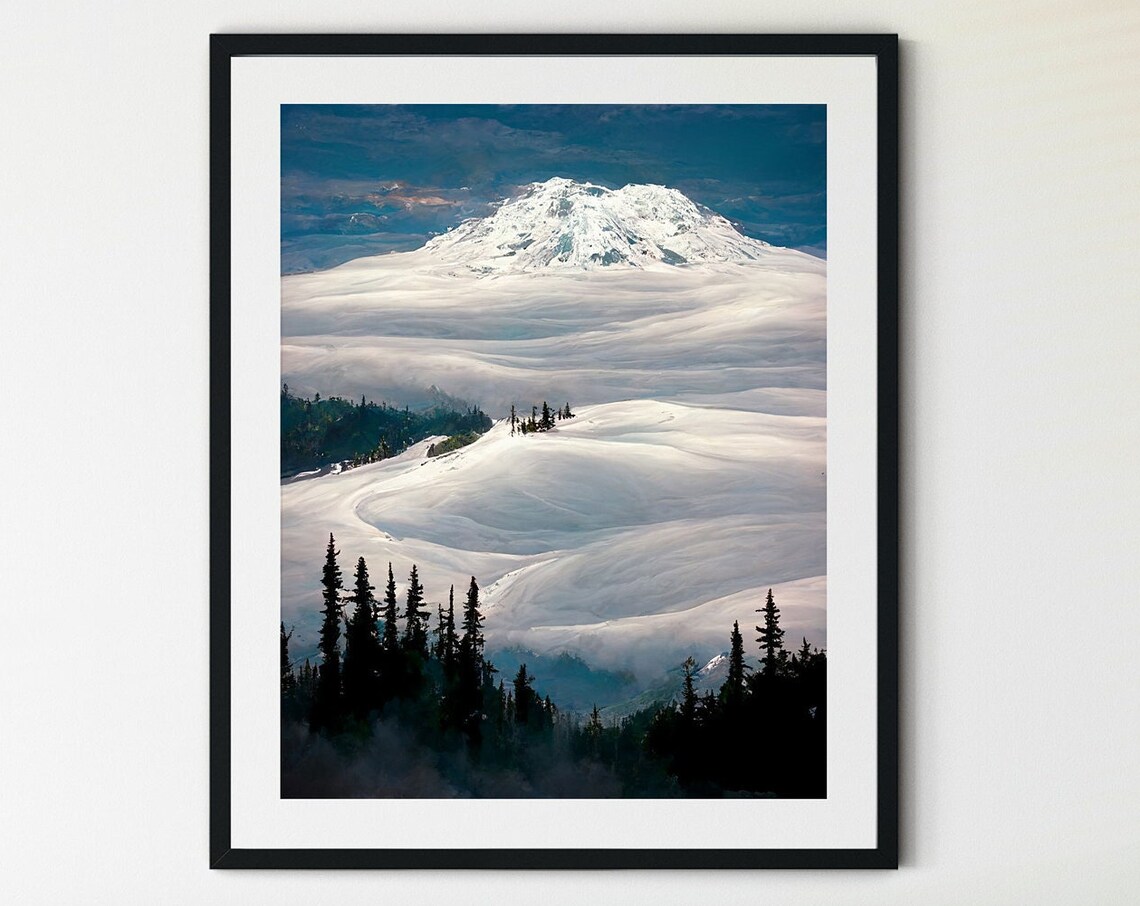 Mount Rainier National Park Art Print, Pacific Northwest