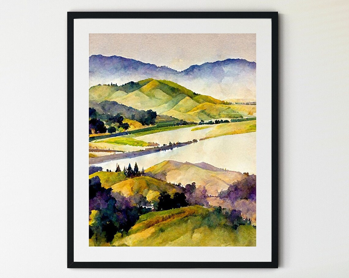 Napa Valley Wine Country Art Print, California