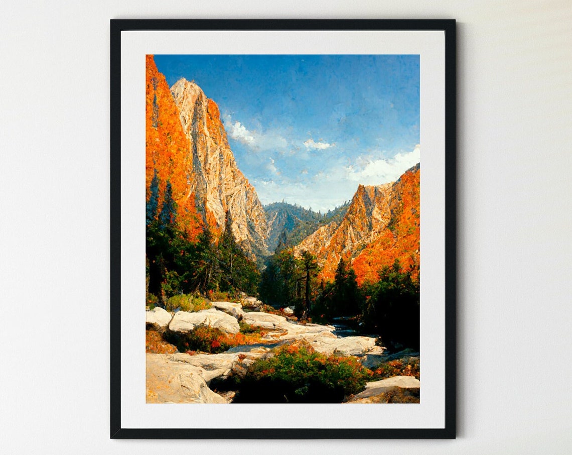 Kings Canyon National Park Print Kings Canyon Wall Art Kings Canyon Art Print Kings Canyon National Park Poster Vintage Travel Poster