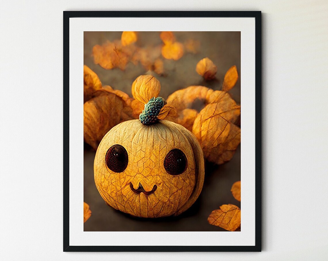 Pumpkin Print, Rustic Fall Decor Art Print