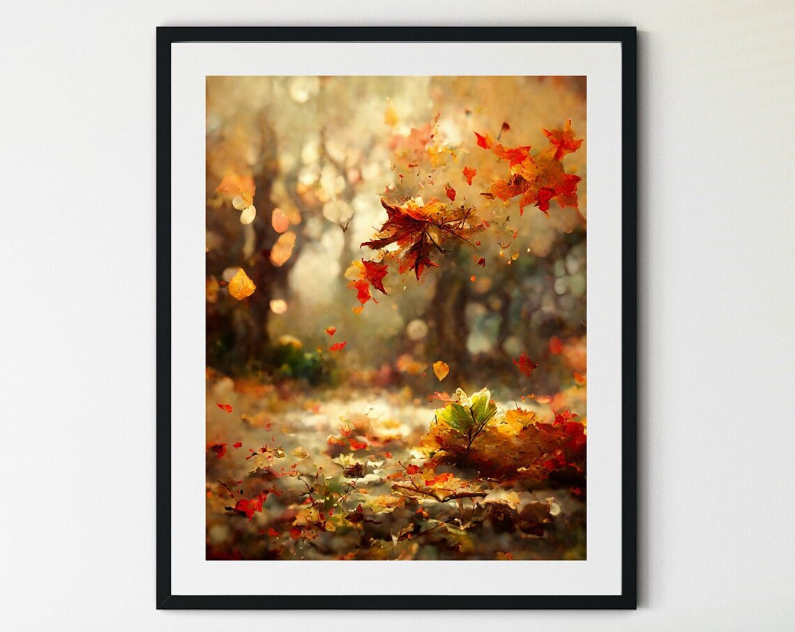 Autumn Landscape, Vintage Style Art Print