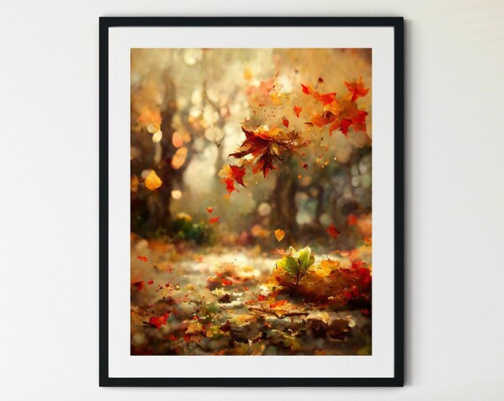Autumn Landscape, Vintage Style Art Print