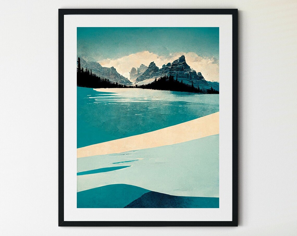 Moraine Lake Watercolor Print, Banff National Park