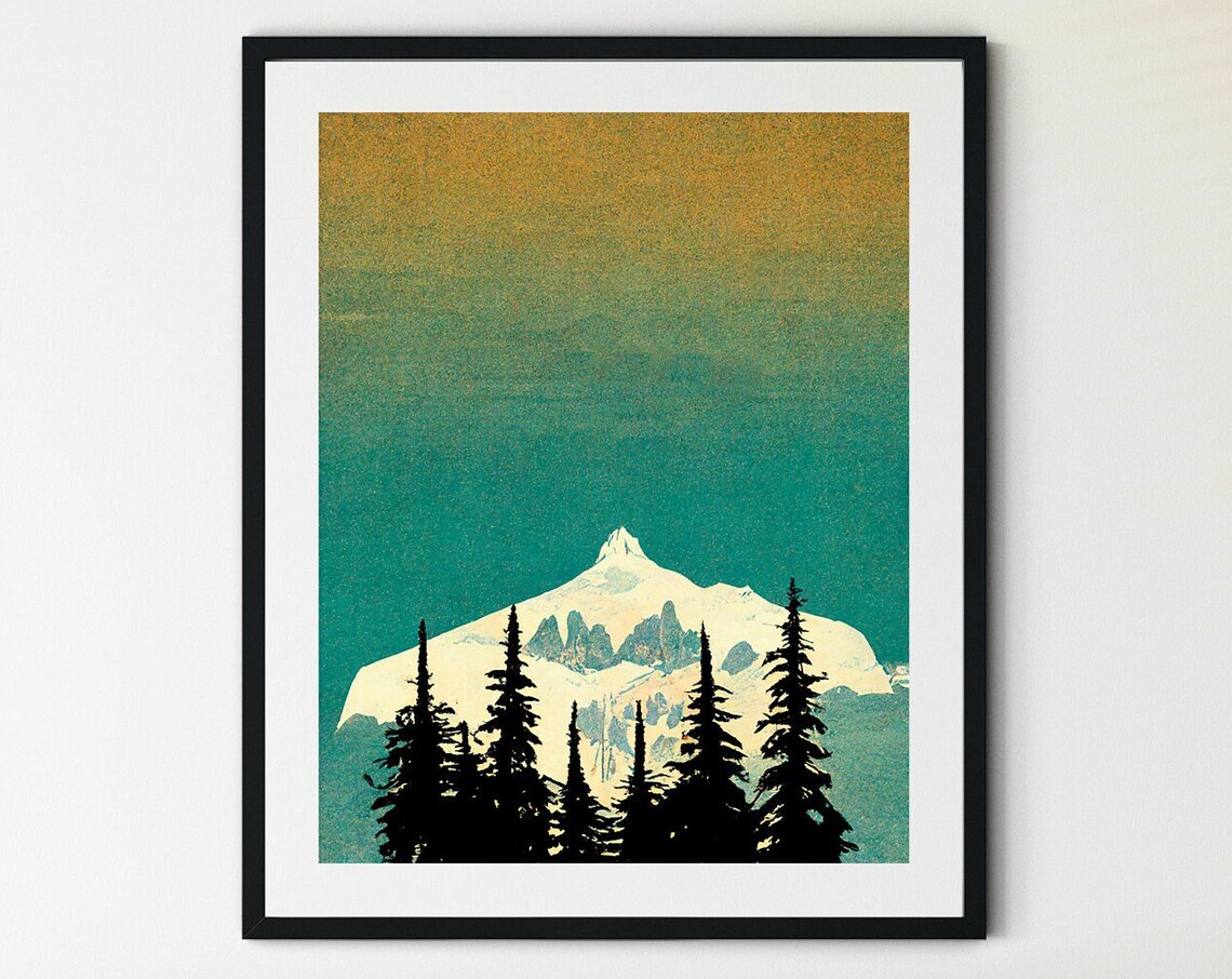North Cascades National Park Print North Cascade Mountains National Park Art National Park Poster National Park Print Travel Art Print