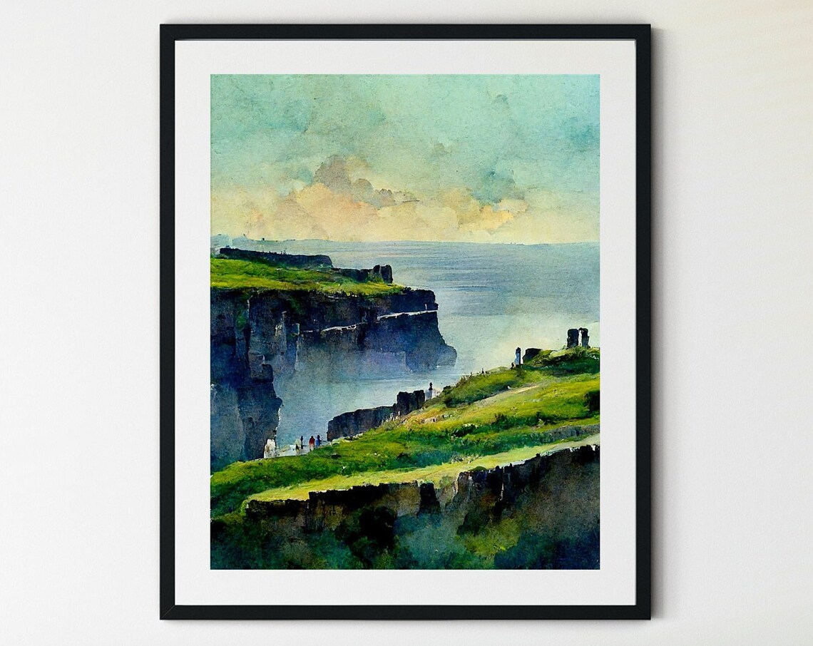 Cliffs Of Moher Travel Poster, Irish Landscape
