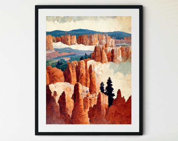 Bryce Canyon Print Bryce Canyon Poster National Park Print Southern Utah Print Bryce Canyon Utah Utah Desert Utah Poster Utah Prints