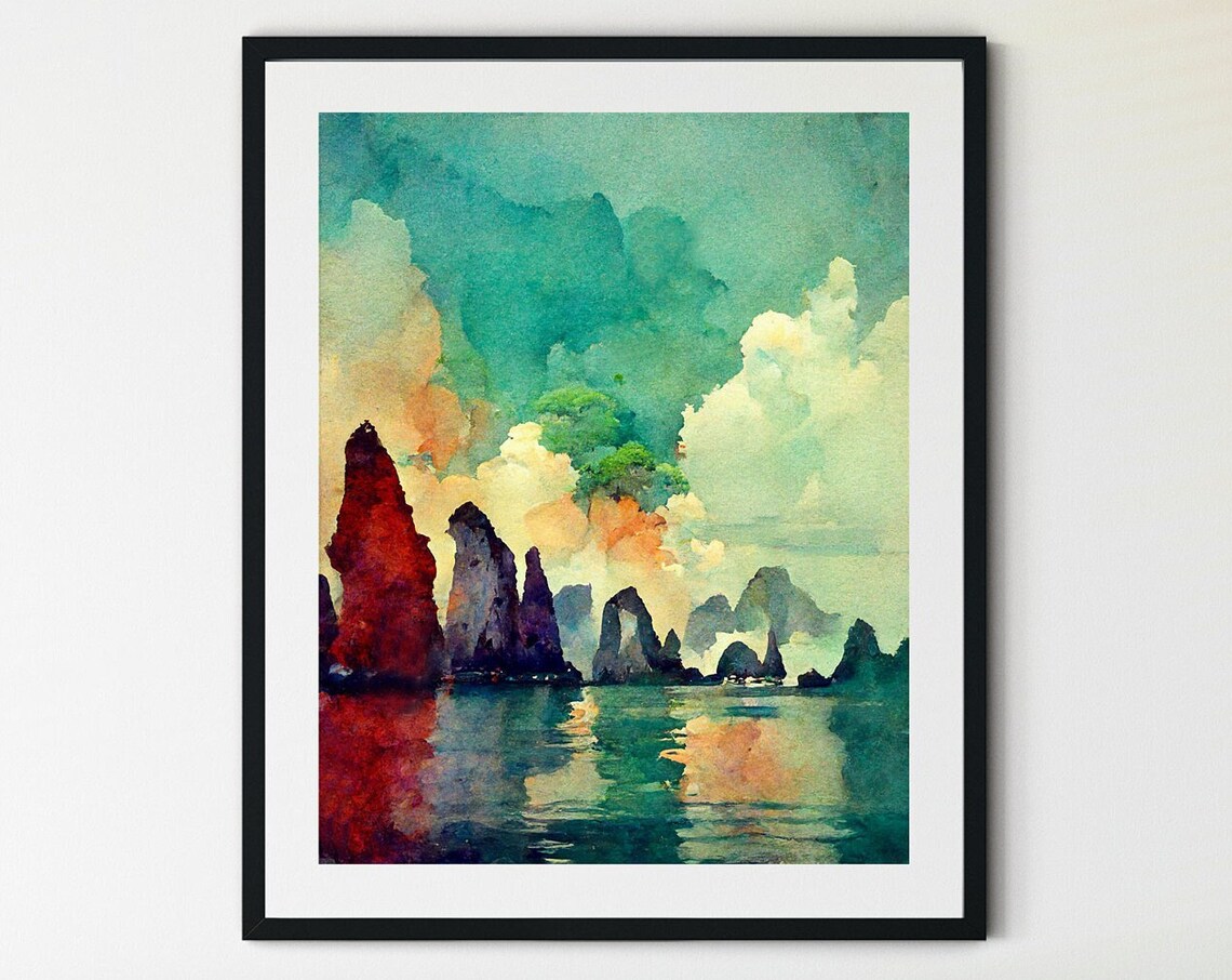 Vietnam Ha Long Bay Travel Poster, Wall Decor