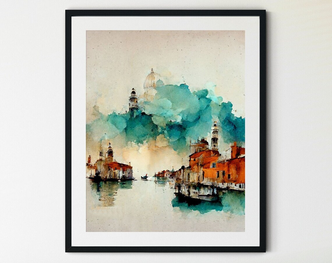 Venice Vintage Travel Poster, Italy City Print