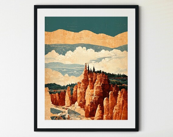 Bryce Canyon Print Bryce Canyon Poster National Park Print Southern Utah Print Bryce Canyon Utah Utah Desert Utah Poster Utah Prints