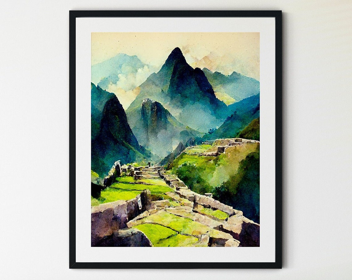 Machu Picchu Peru Travel Print Poster