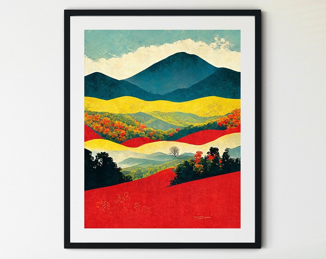 Shenandoah National Park Travel Poster, Blue Ridge Mountains