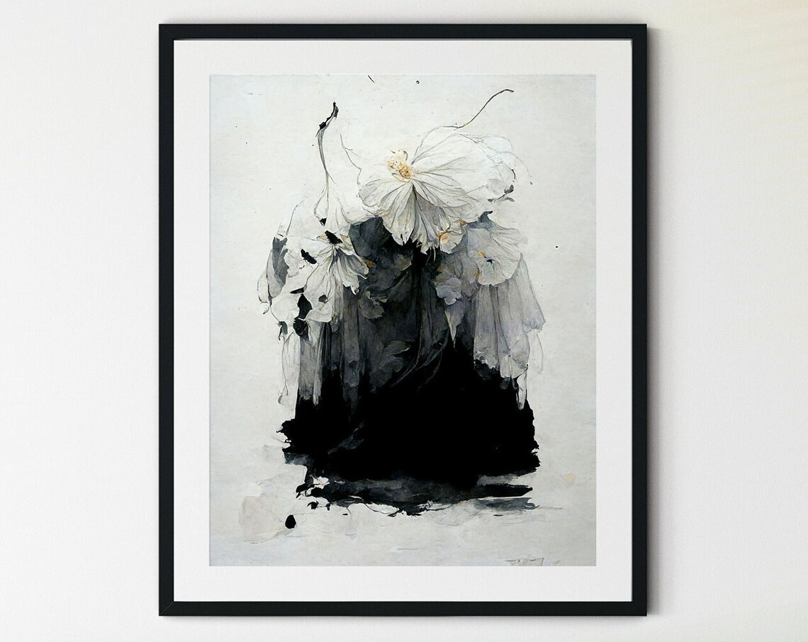 Brush Strokes Abstract Art Print, Colorful Abstract