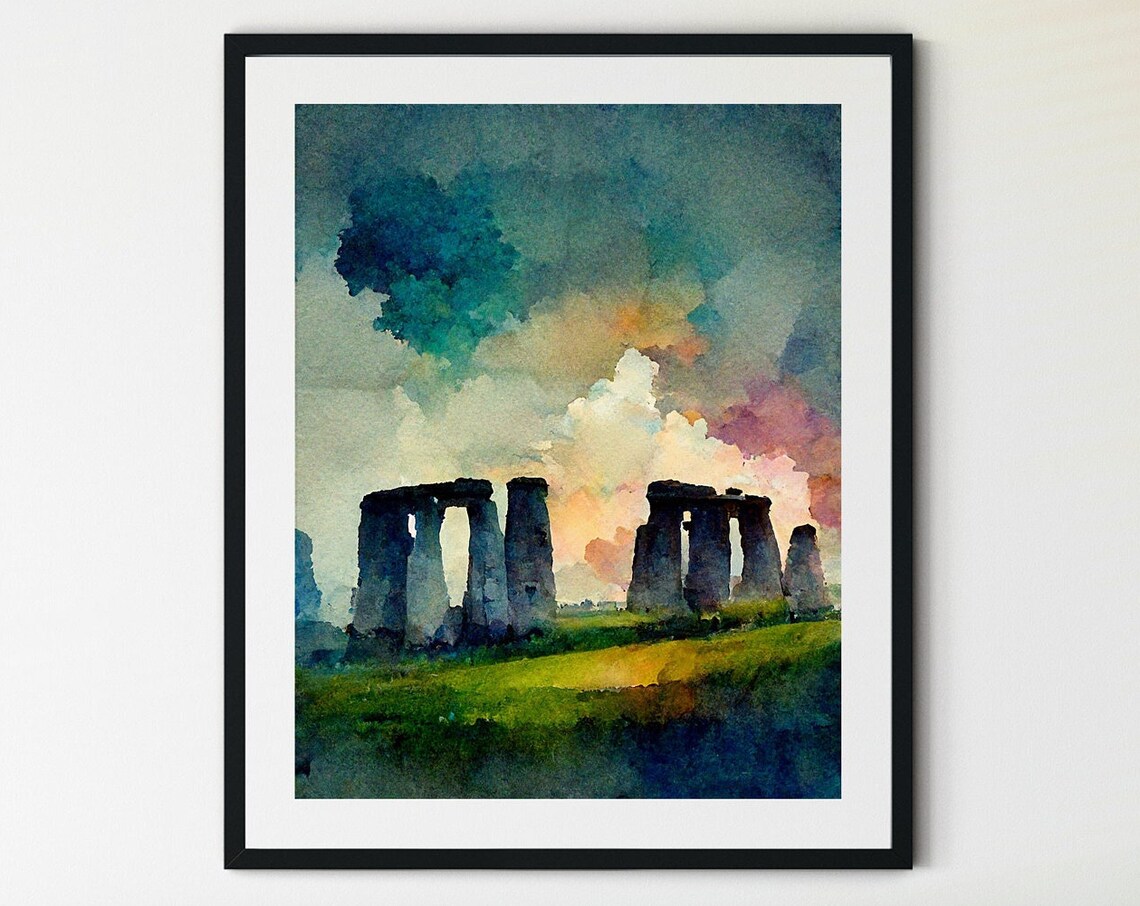 Stonehenge Travel Poster, Wiltshire Monument