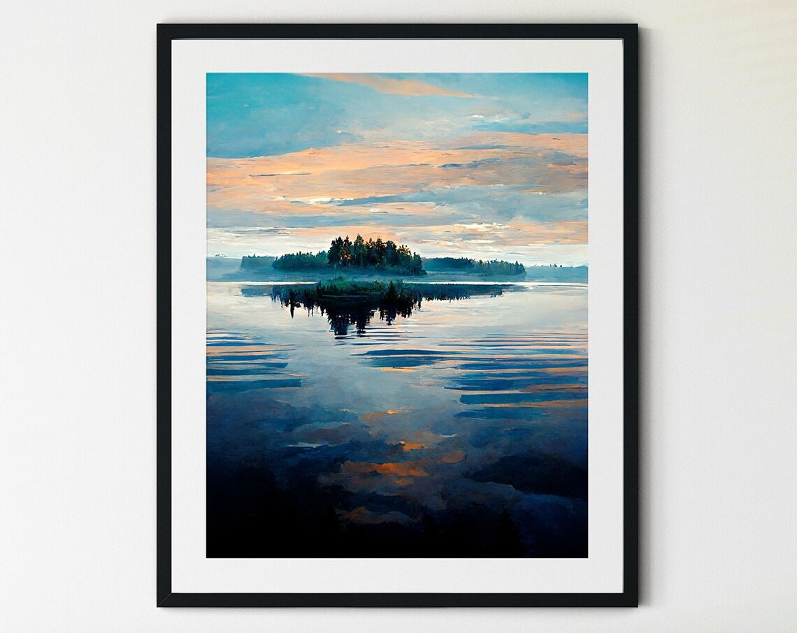Lake Life Finland Lake House Decor Poster