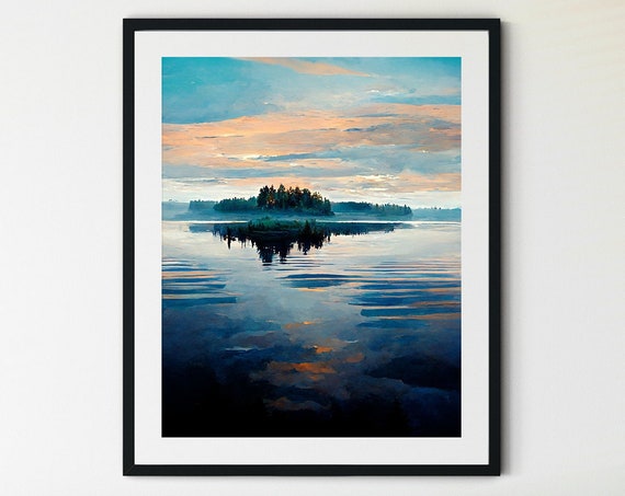 Lake Life Finland Lake House Decor Poster